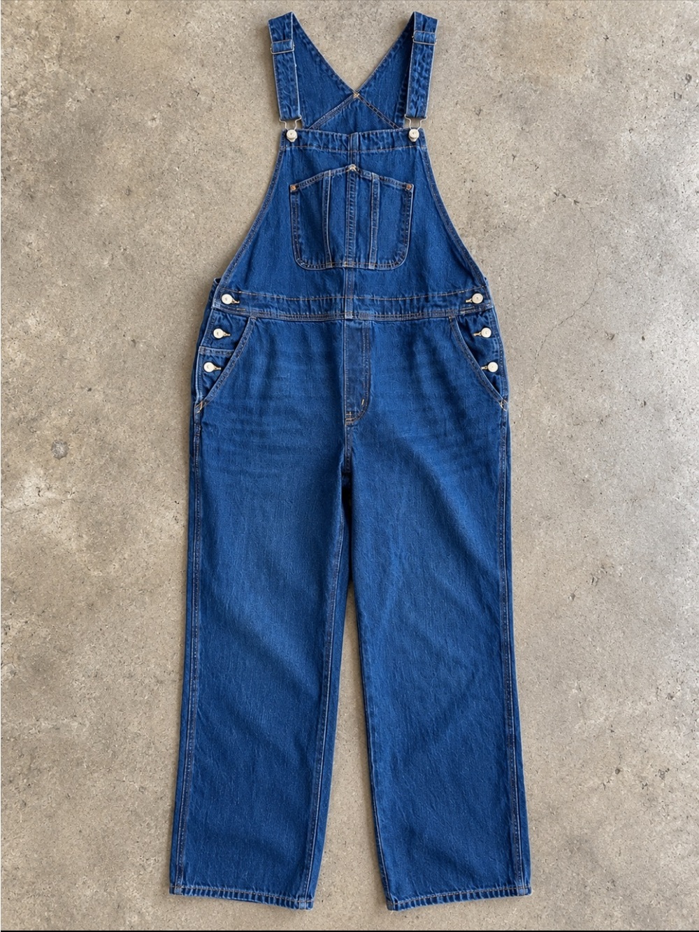 Old Navy Denim Overalls Womens 18Tall Blue Jean Bib Relaxed Straight Leg Utility